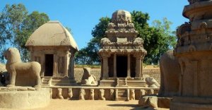 Mahabalipuram near chennai is  a famous tourist spot and a UNESCO world heritage site